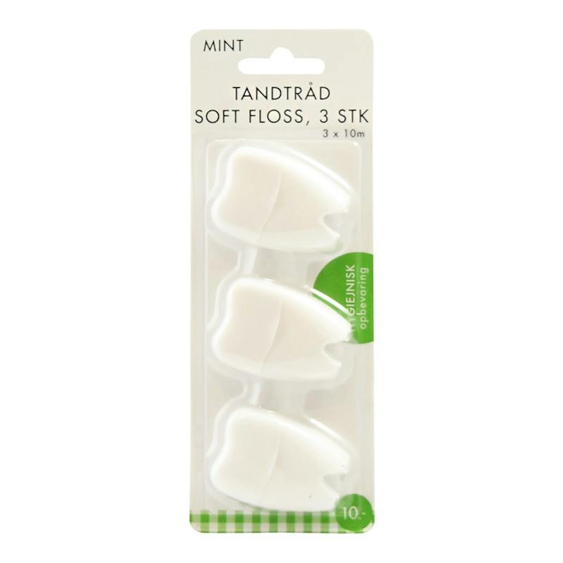 Basics Soft Floss Mint Tandtråd 3 stk a 10 meter