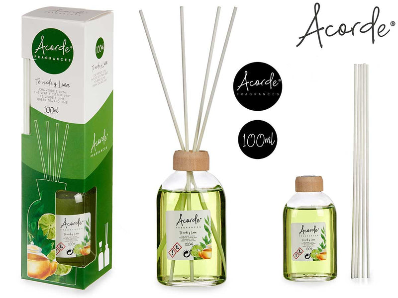 Acorde Fragrance sticks glass liquid 100ml - Green tea and lime