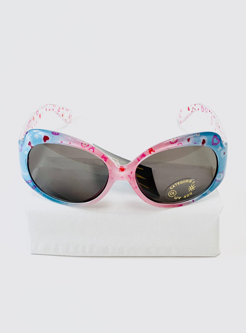 Children's sunglasses UV - Pink and blue with hearts