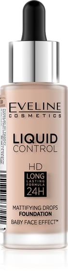 Eveline Liquid Control Foundation With Dropper 020 Rose Beige 32ml ⎮ 5901761937251 ⎮ GP_020035 