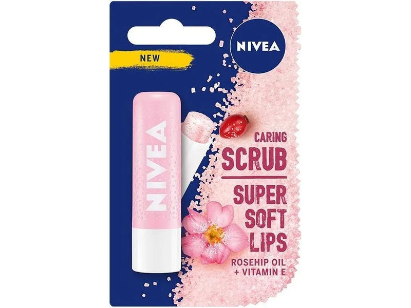 Nivea Læbepomade 4,8g Caring Scrub med Rosehip olie