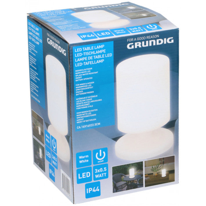 Grundig - Battery-powered table lamp 22.5 x 16 cm