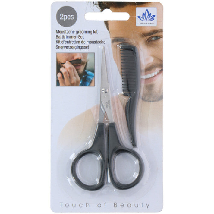 Touch of Beauty - Beard care set with scissors &amp; small comb