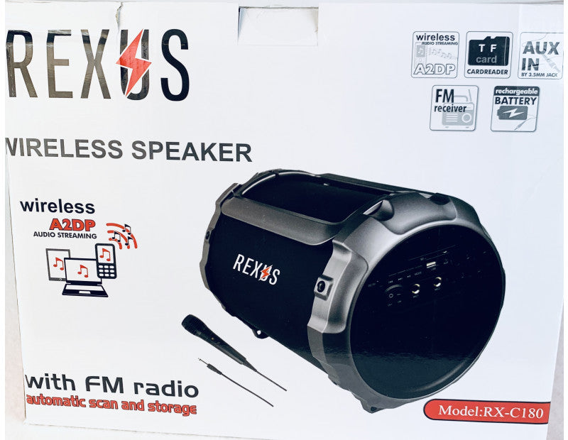Rexus - Rx-C180 Trådløs Højtaler M. Mikrofon - Dollarstore.dk