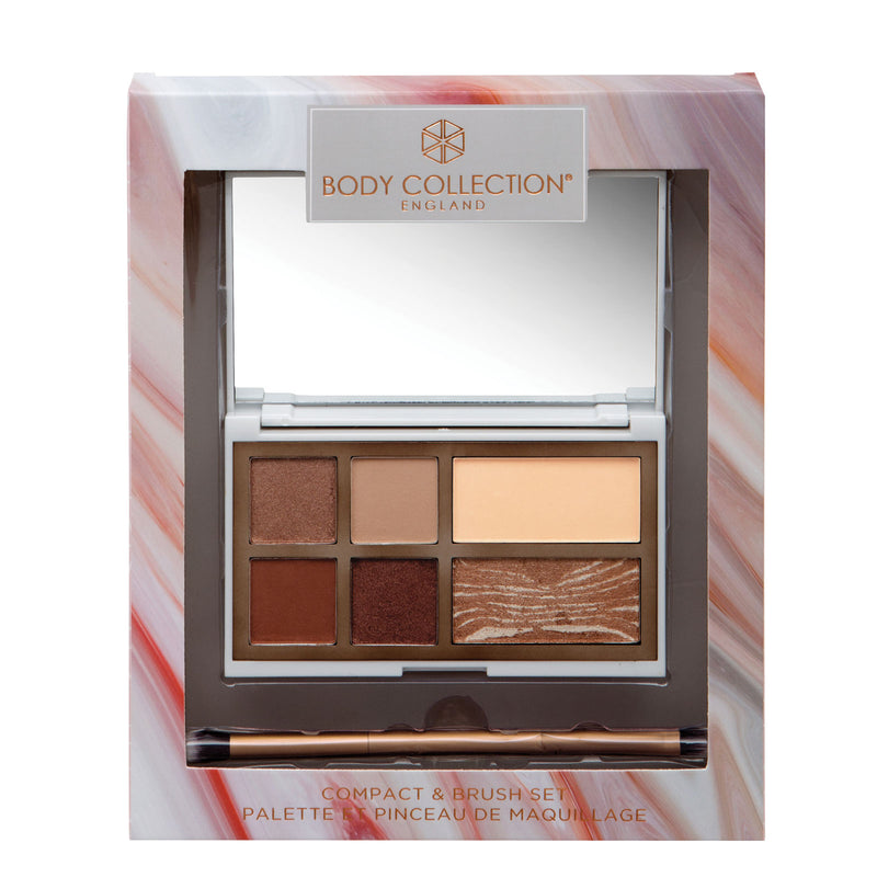 Body Collection England - Compact pallete with mirror and brush beige