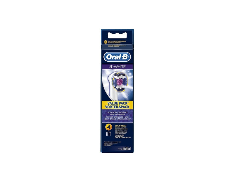 Oral-B Opzetborstels – 3D White 4 stuks