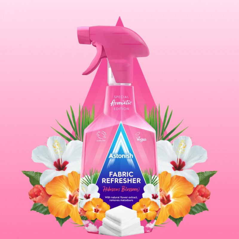 Astonish Textile Freshener 750ml (Vegan) - Hibiscus Blossom