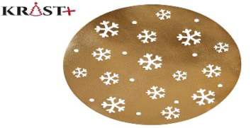 Krist - Coasters Gold With Snowflakes