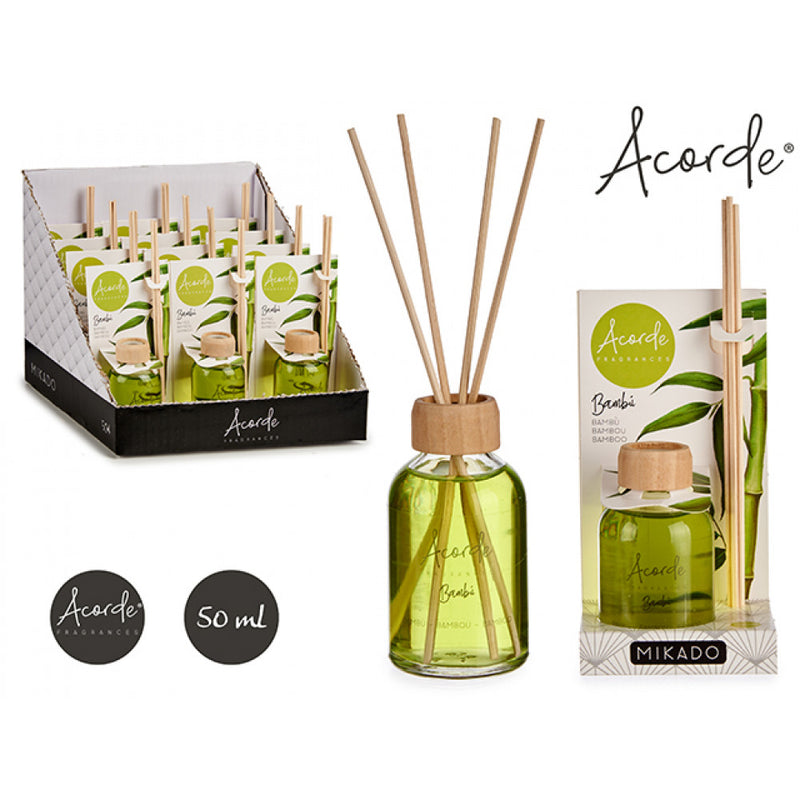 Acorde - Mikado 50ml duft i glas med sticks bamboo