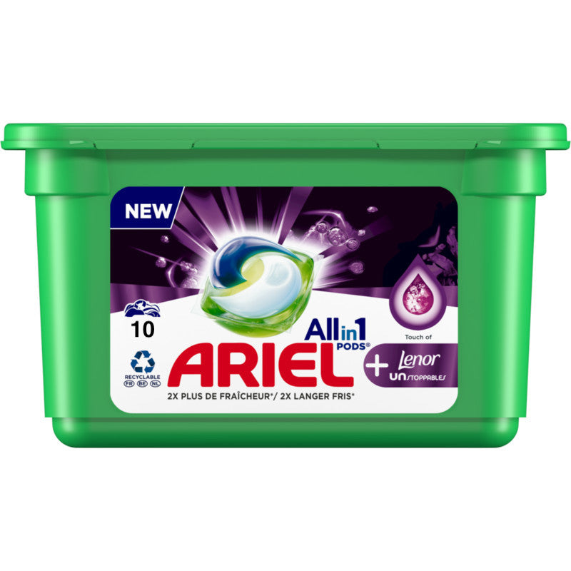 Ariel All-In-1 Pods-With Lenor Unstoppables Aromas 10 Pods