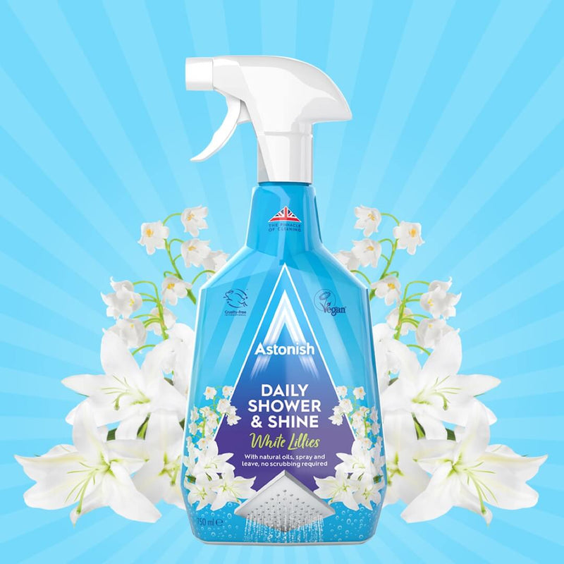 Astonish - Cleaning &amp; Shine Spray For Bathroom 750ml - White Lilies
