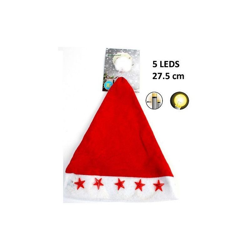 Santa hat with glowing red star