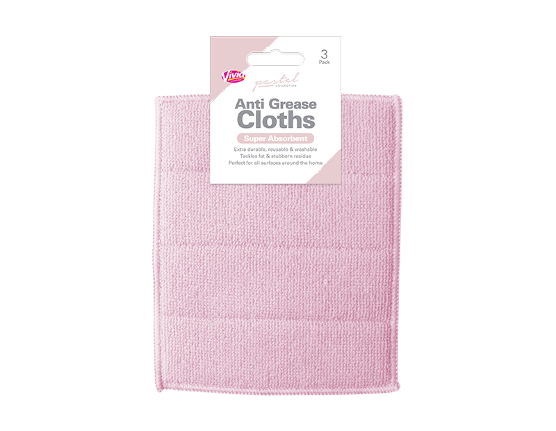 Vivid - Anti-dirt Cloths Pink Super Absorbent 3pcs